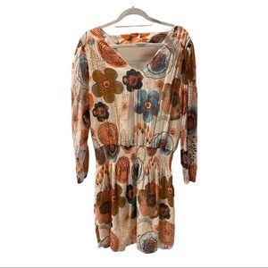 Kori America floral dress size medium, cream